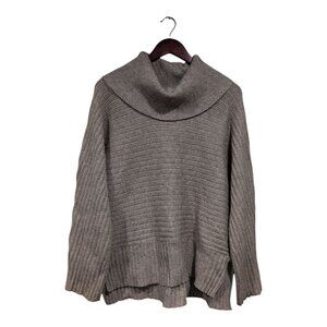 Anthropologie Moth Tisbury Turtleneck Pullover Sweater Tan Knit Womens Large